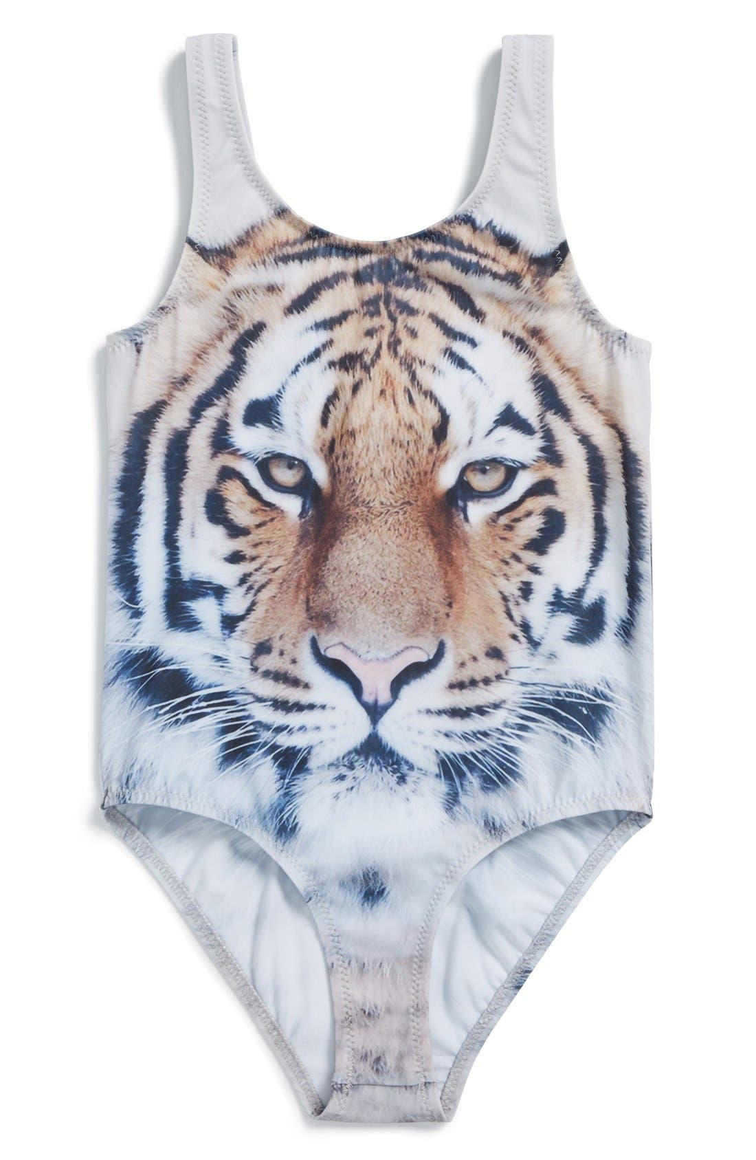 Tiger Print OnePiece Swimsuit (Toddler Girls & Little Girls) Nordstrom