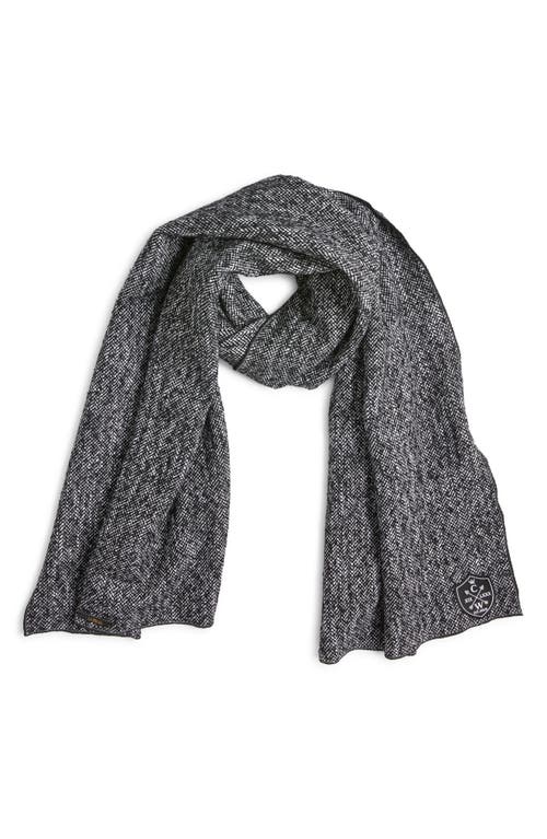 Clifton Wilson Herringbone Wool Scarf In Dark Gray