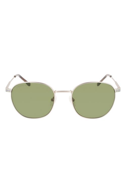 Lacoste 52mm Oval Sunglasses in Semimatte Silver
