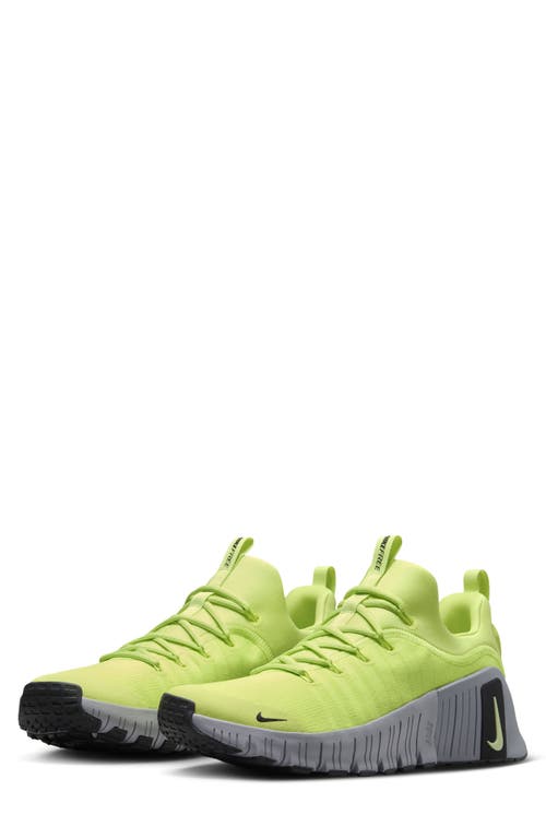 Shop Nike Free Metcon 6 Training Shoe In Light Lemon Twist/grey/black