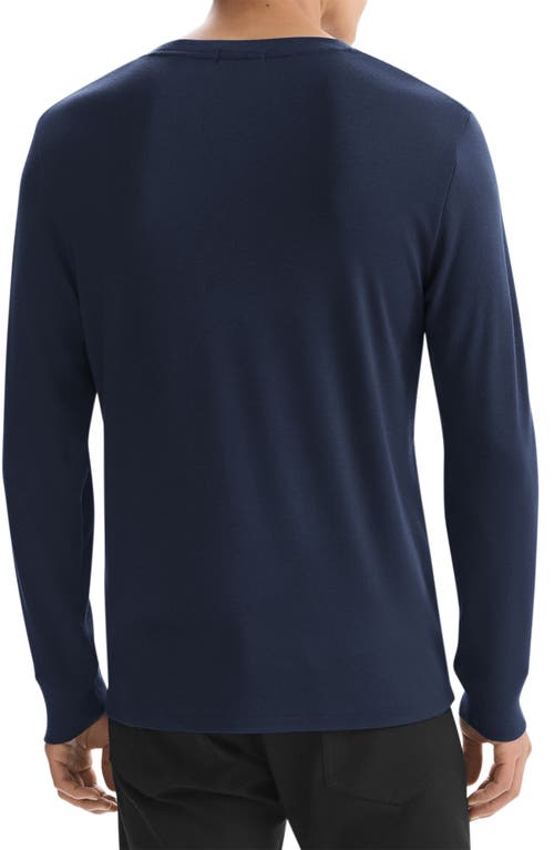 Theory Riland Harman Merino Wool Blend Pullover In Baltic