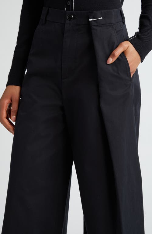 Shop Mm6 Maison Margiela Flare Cotton Pants In Black