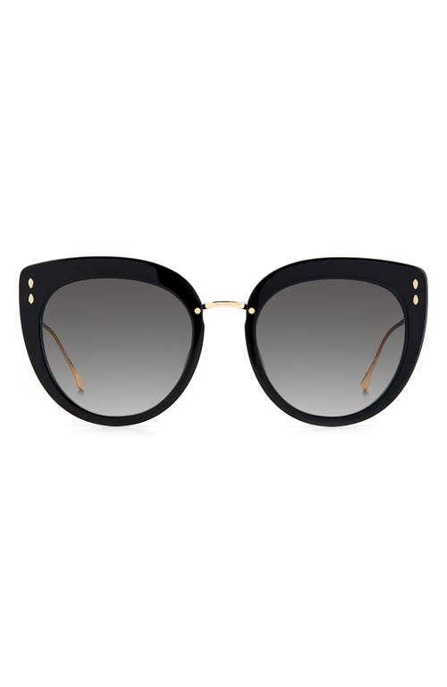 Isabel Marant Cat Eye Sunglasses in Black Gold /Grey Shaded