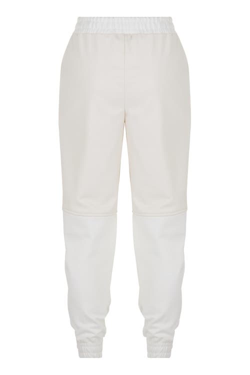 Shop Nocturne High-waisted Jogging Pants In Ivory