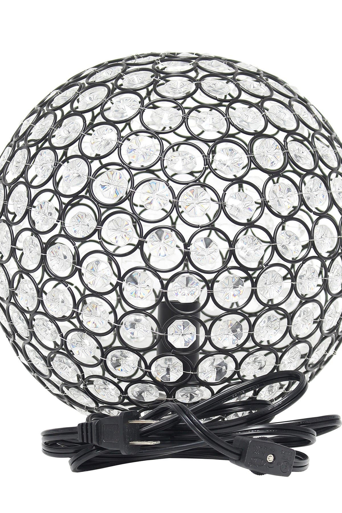 Lalia Home Elegant Designs Eclipse 10 Crystal Ball Sequin Table Lamp In Rust/copper