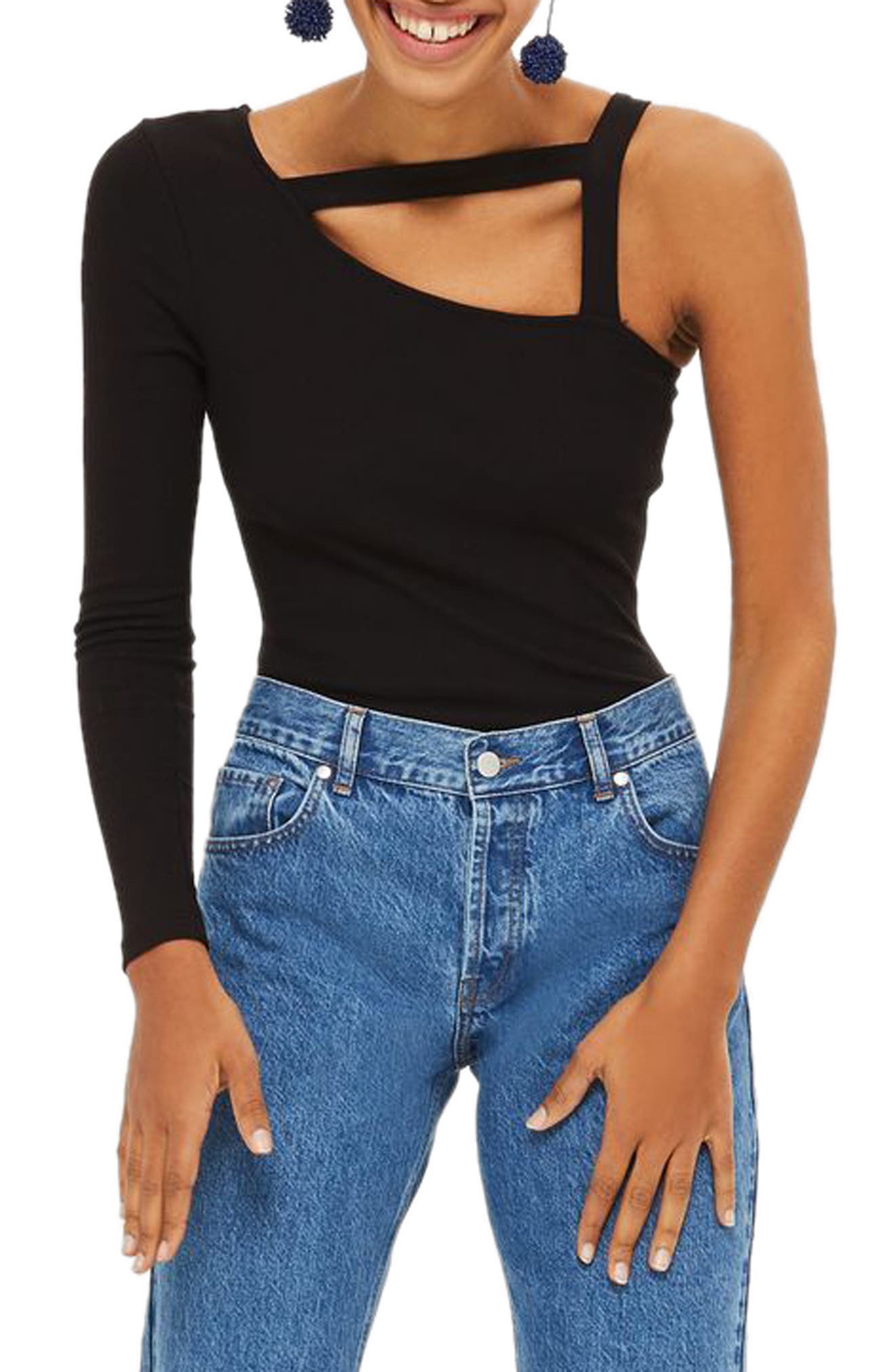 topshop one shoulder bodysuit