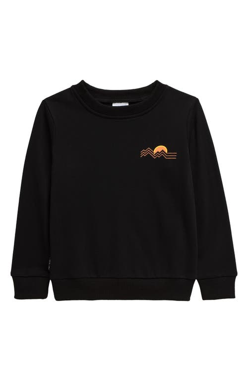 TINY TRIBE Kids' Abstract Landscape Graphic Sweatshirt in Black 