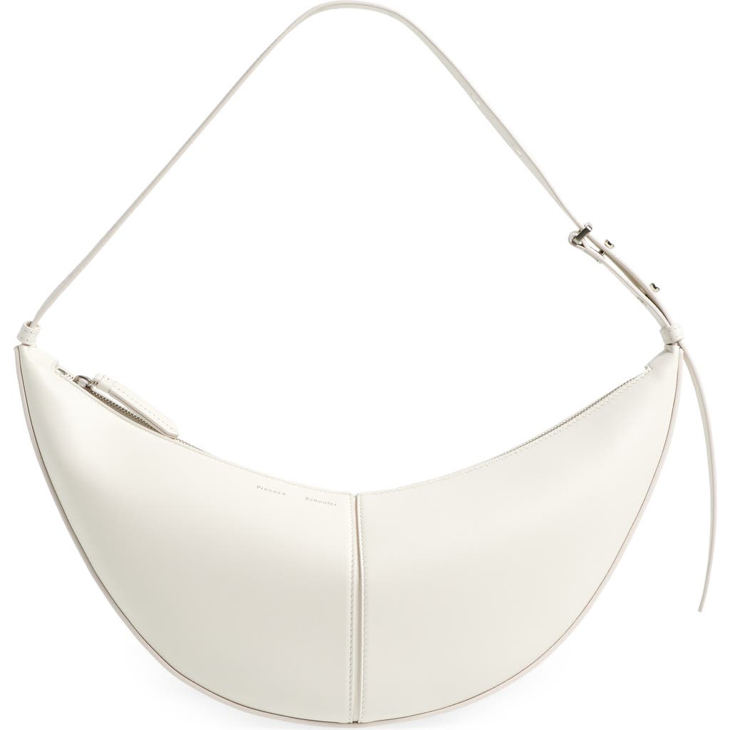 Proenza Schouler Slide Napa Leather Shoulder Bag In White