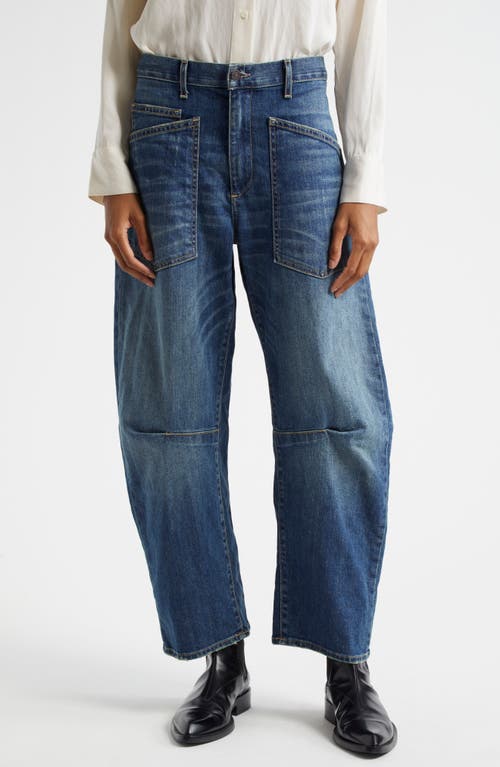 Shop Nili Lotan Welder High Waist Wide Leg Jeans In Summer Wash