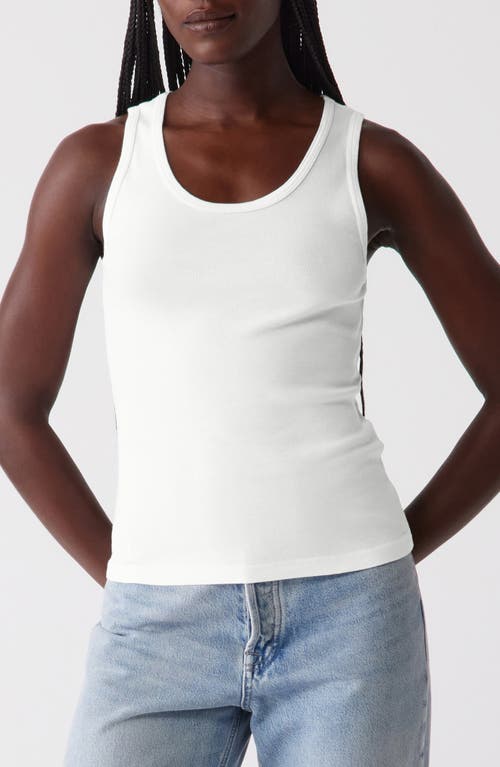 Michael Stars Juno Scoop Neck Tank In White