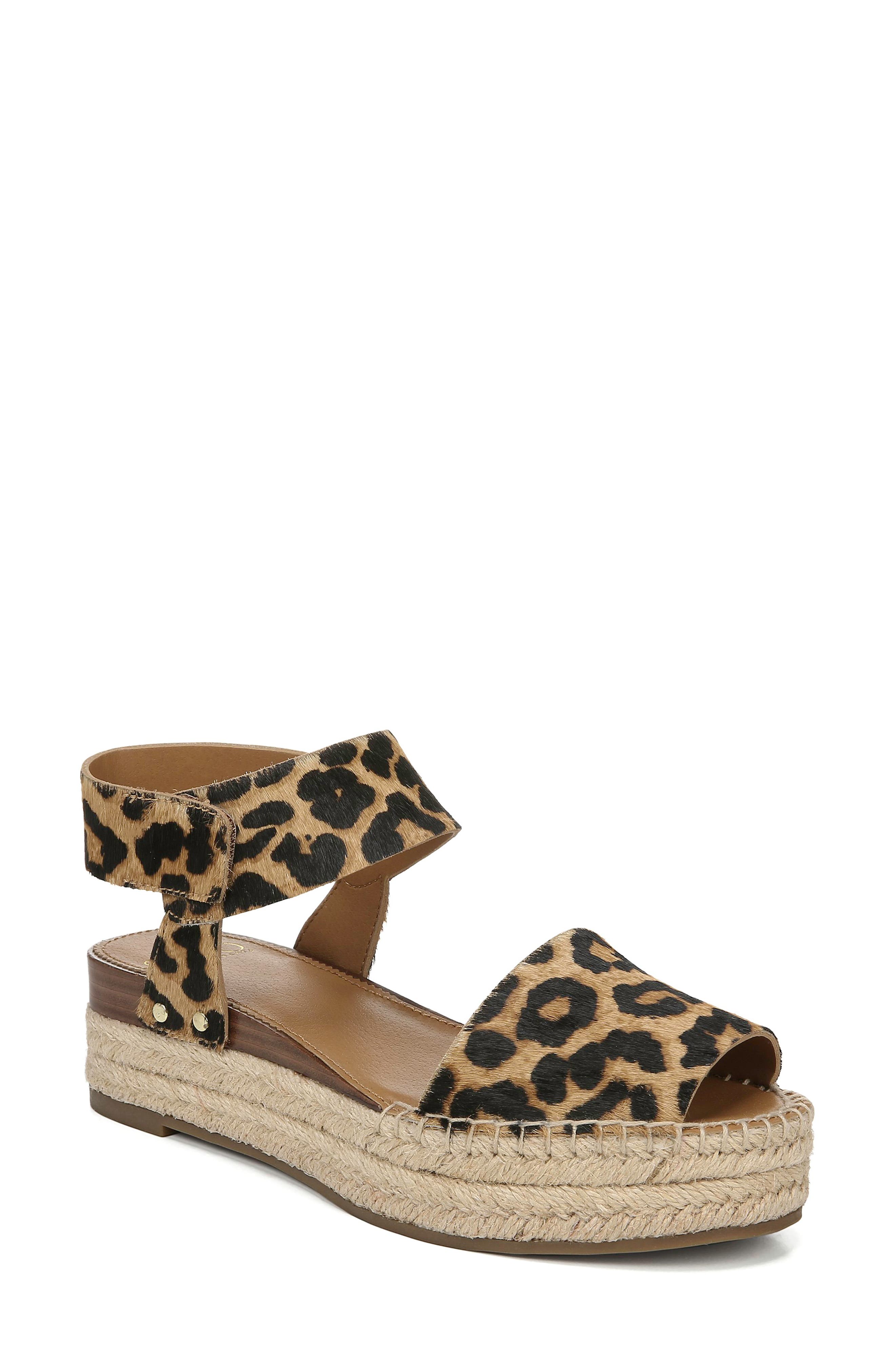 franco sarto leopard wedge shoes