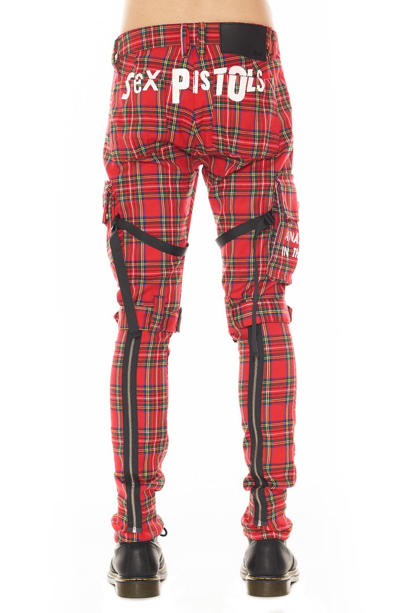 Cult Of Individuality Rocker Sex Pistols Plaid Slim Leg Cargo Pants Nordstromrack 5359