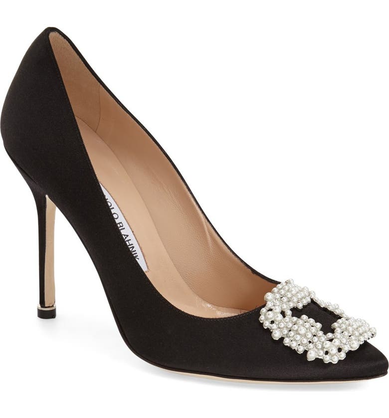 Manolo Blahnik 'Hangisi' Bead Embellished Pump (Women) | Nordstrom