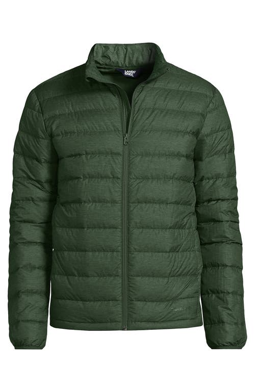 Shop Lands' End Wanderweight Ultralight Packable Down Jacket In Estate Green Heather