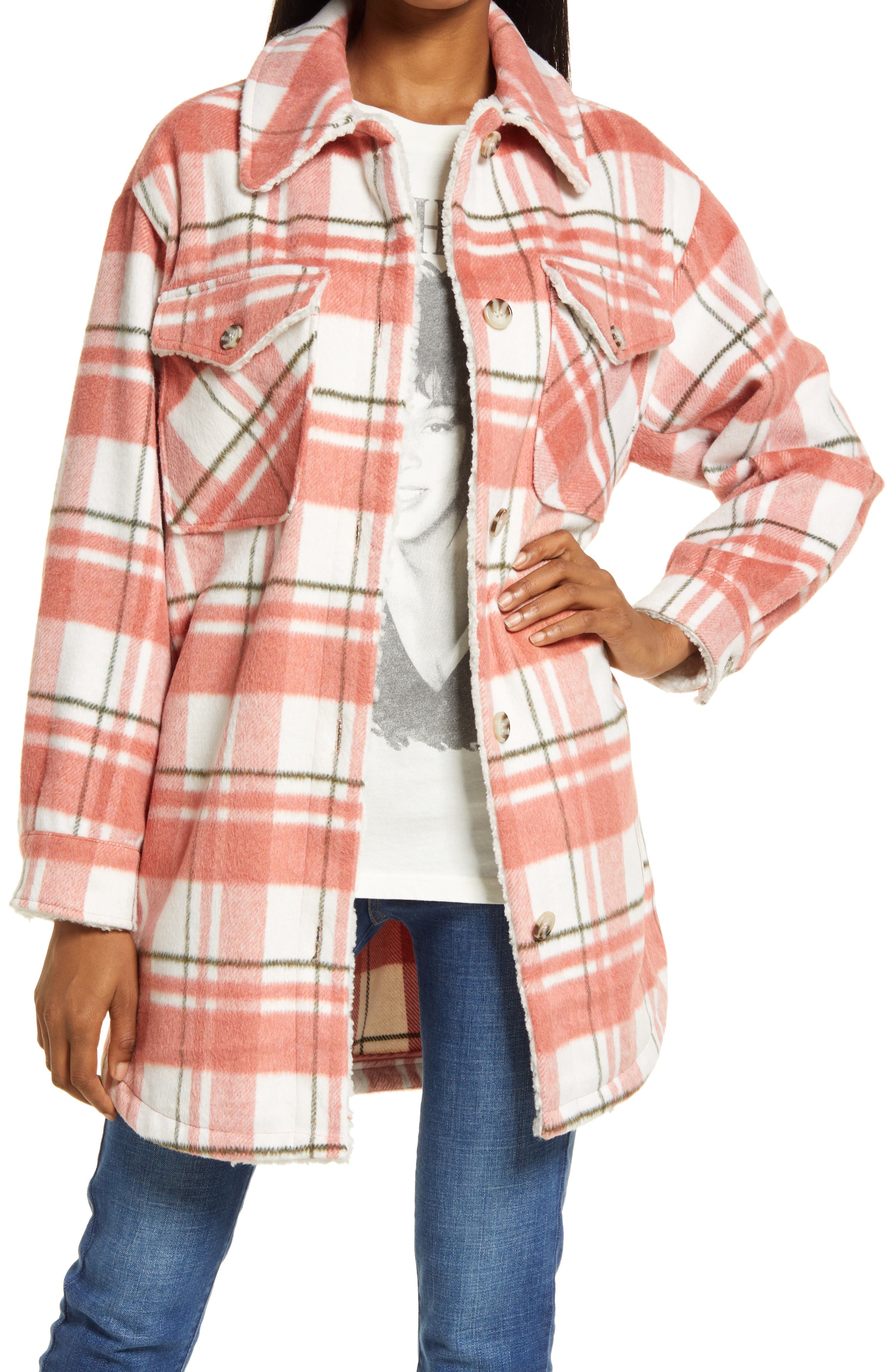 mid length fleece coat