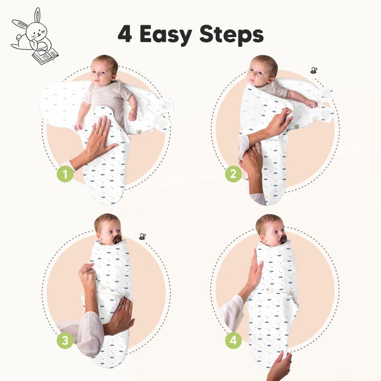 Shop Keababies 3-pack Soothe Swaddle Wraps In Galaxy