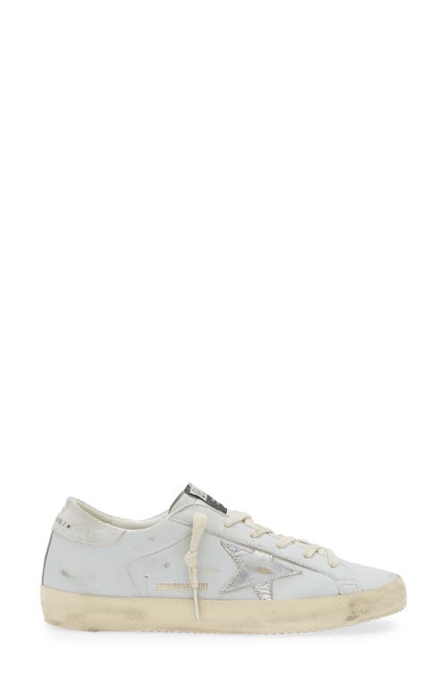 Shop Golden Goose Super-star Low Top Sneaker In Grey/silver