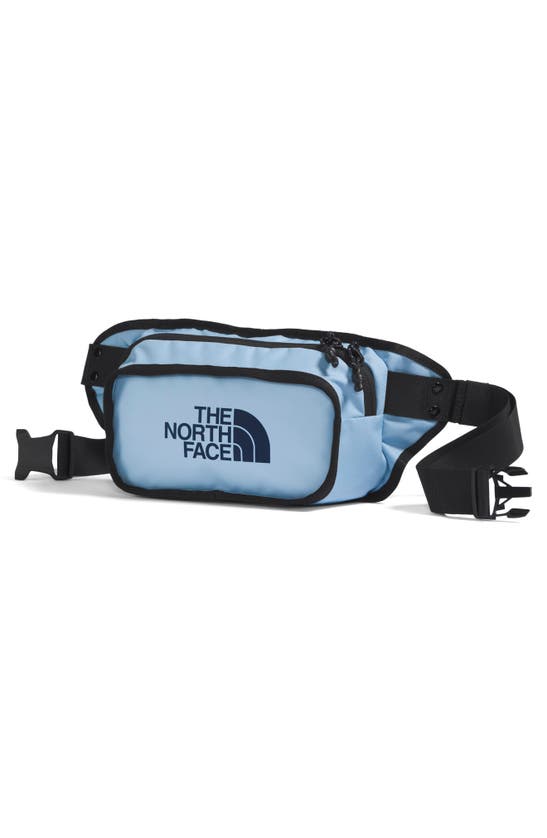 Shop The North Face Explore Belt Bag In Steel Blue/ Tnf Black/ Navy