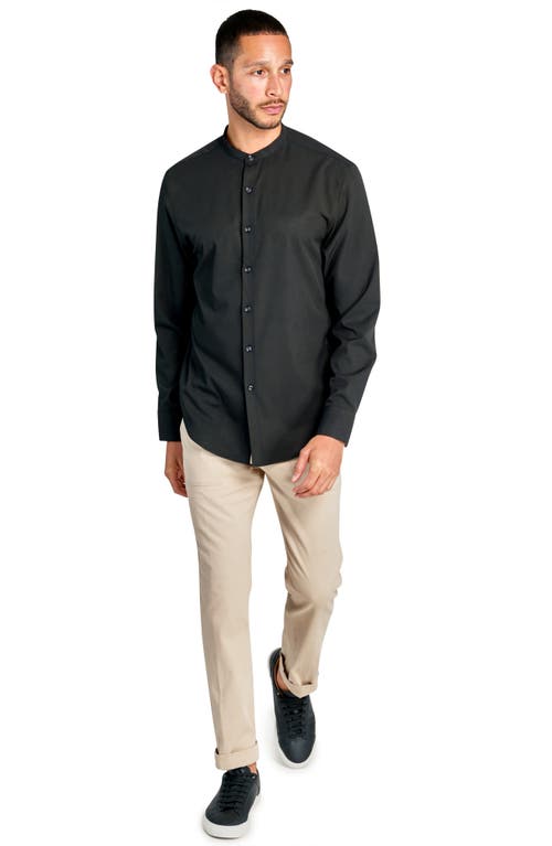 BROOKLYN BRIGADE BROOKLYN BRIGADE SOLID RECYCLED 4-WAY STRETCH PERFORMANCE STAND COLLAR SHIRT 