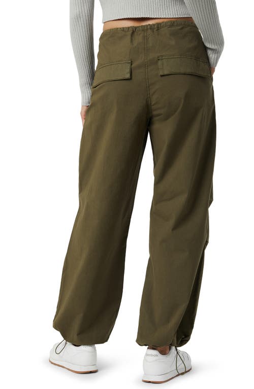 Mavi Jeans Hill Toggle Waist Wide Leg Cargo Pants In Khaki Move