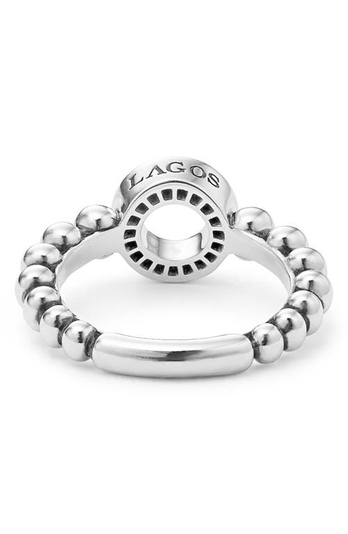 Shop Lagos Caviar Spark Diamond Open Circle Ring In Diamond/silver