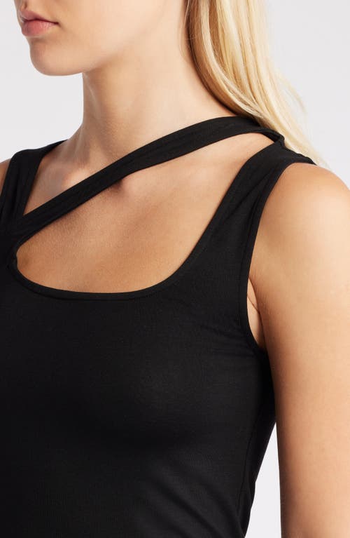 Shop Marcella Bleecker Strappy Tank Top In Black