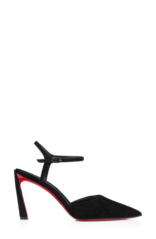 Christian Louboutin Condora Riviera Ankle Strap Pump In Black/lin Black