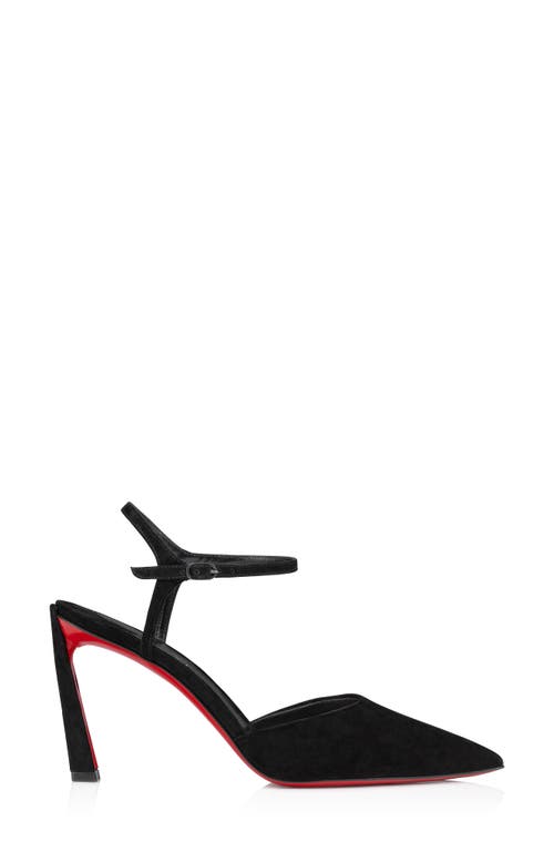 Shop Christian Louboutin Condora Riviera Ankle Strap Pump In Black/lin Black