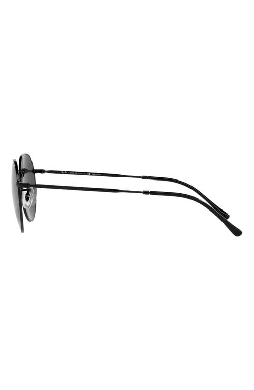 Ray Ban 51mm Polarized Round Sunglasses In Black/polarized Black