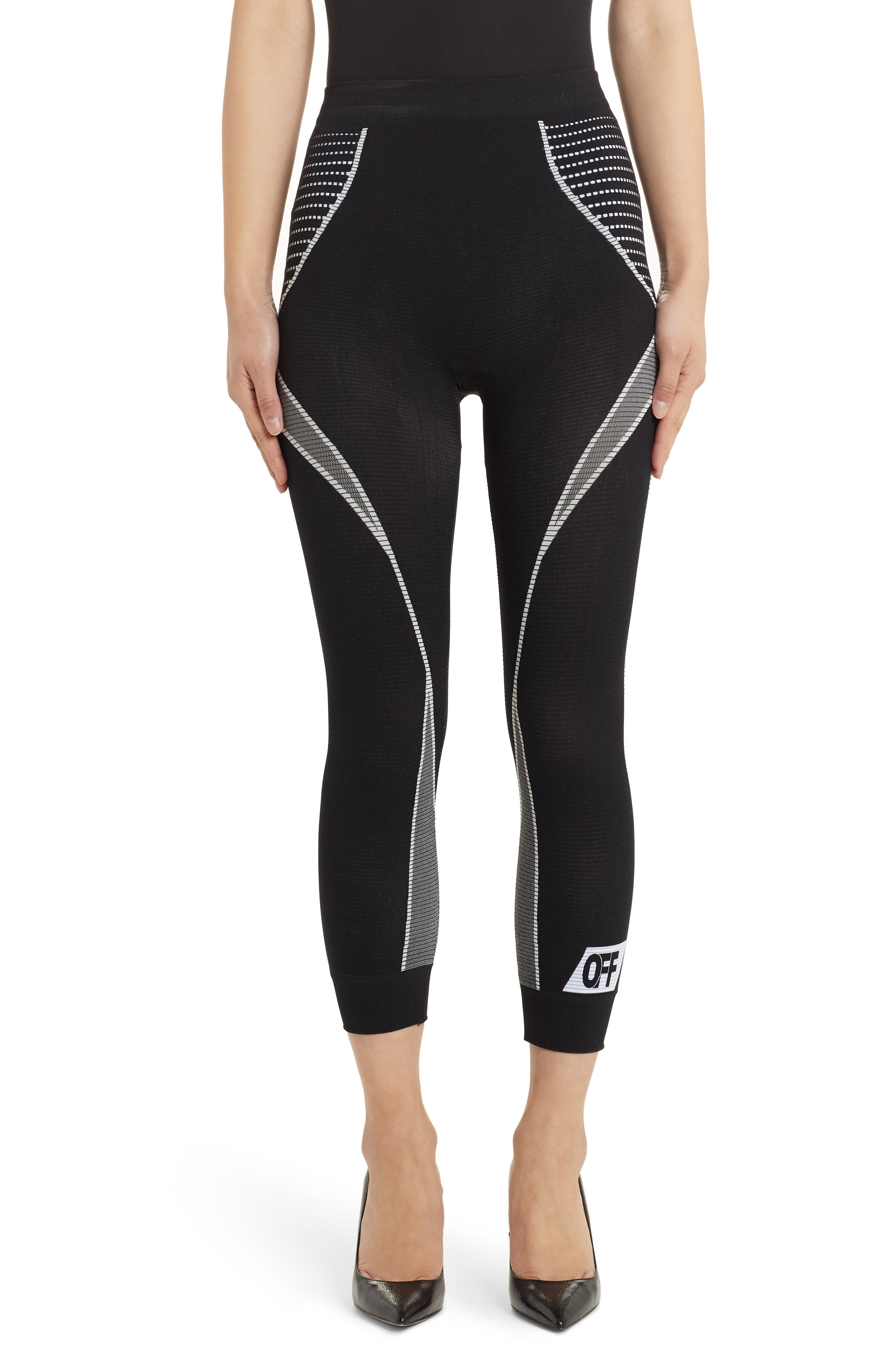 off white capri leggings