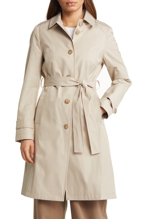 Via Spiga Water Repellent Trench Coat In Birch