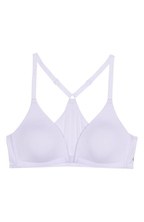 Calvin Klein Kids' Front Clasp Racerback Bra in White 