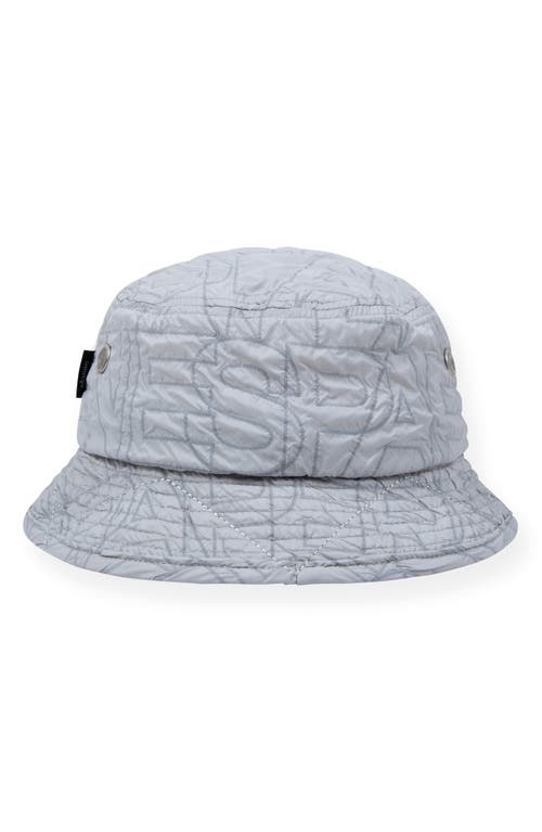 Shop Paper Planes Logotype Crinkle Bucket Hat In Grey