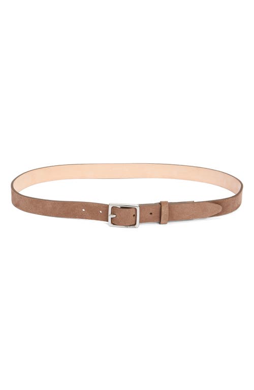 Rag & Bone Women's Baby Boyfriend Suede Belt In Taupesde