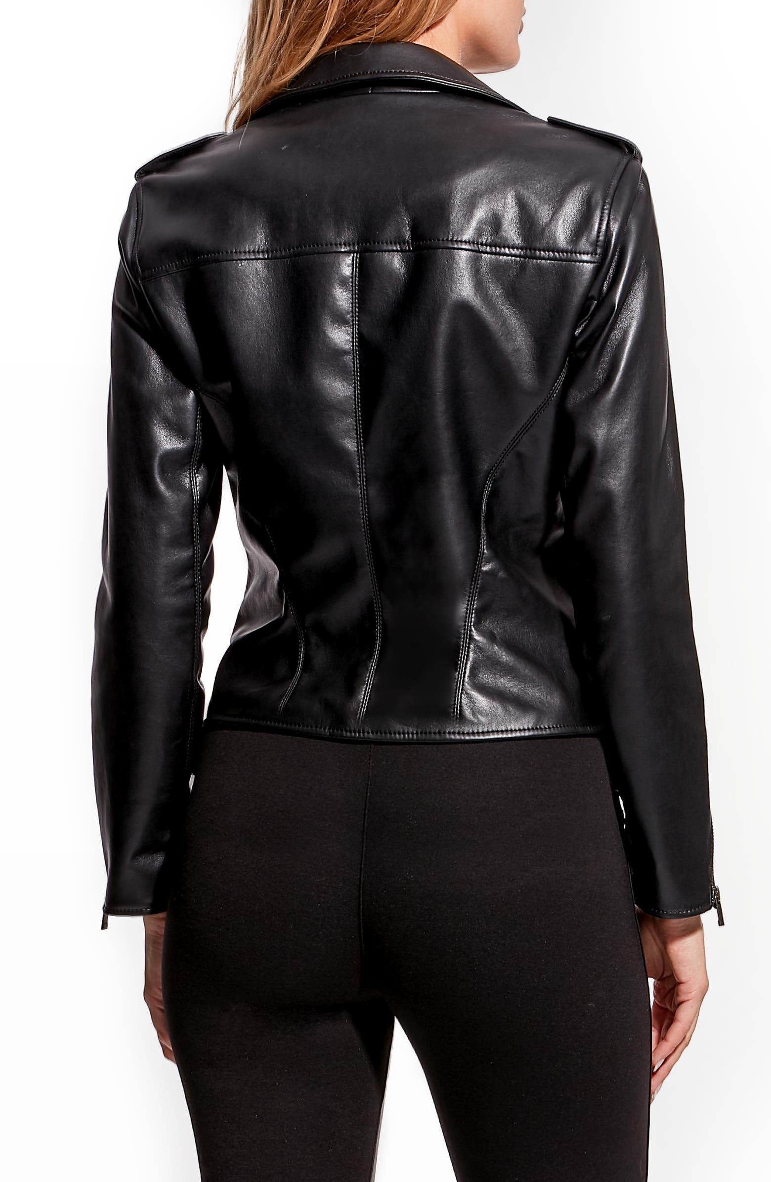 AS by DF Cult Recycled Leather Blend Moto Jacket | Nordstrom