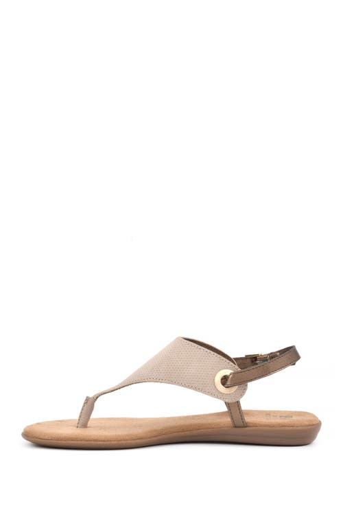 Shop White Mountain Footwear London T-strap Sandal In Taupe/hc Smooth