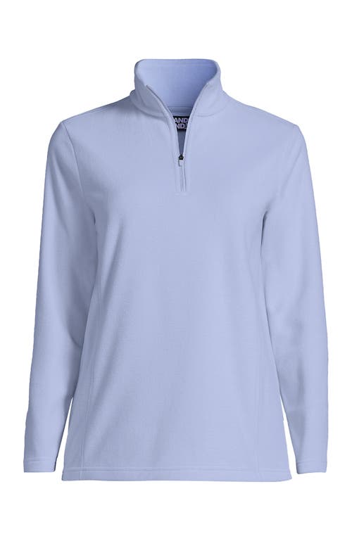 Shop Lands' End Anyweather Fleece Quarter Zip Pullover In Soft Periwinkle