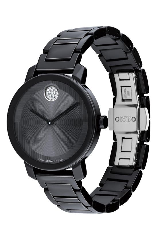 Shop Movado Bold Evolution 2.0 Bracelet Watch, 34mm In Black