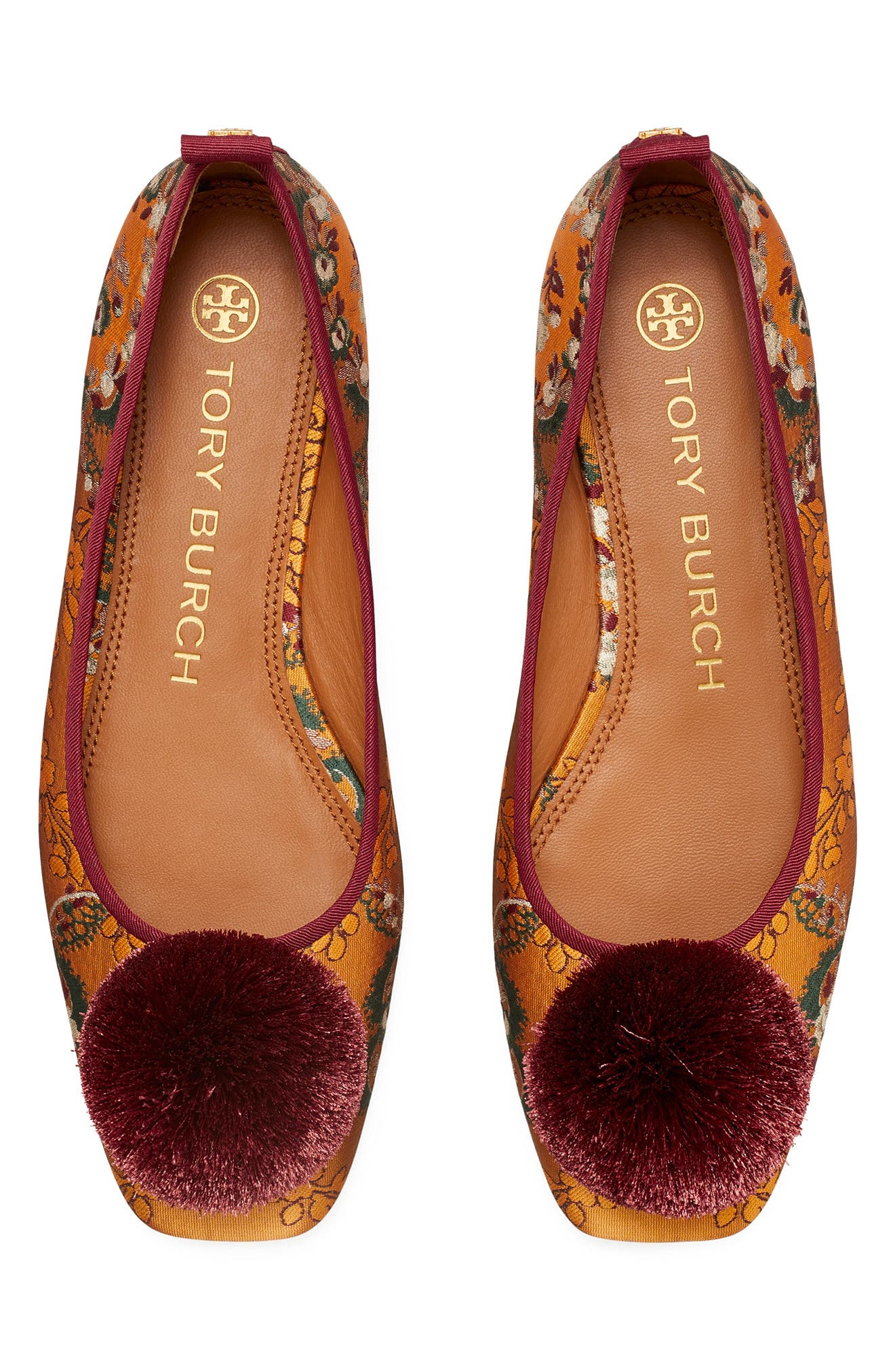 pom pom ballet flats