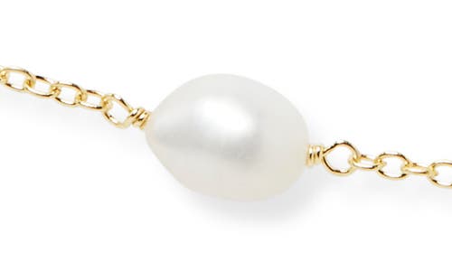 Ki-ele Pearl Station Necklace In Freshwater Pearl/gold