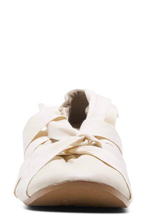 Free People Cece Ankle Strap Flat In Antique Ivory