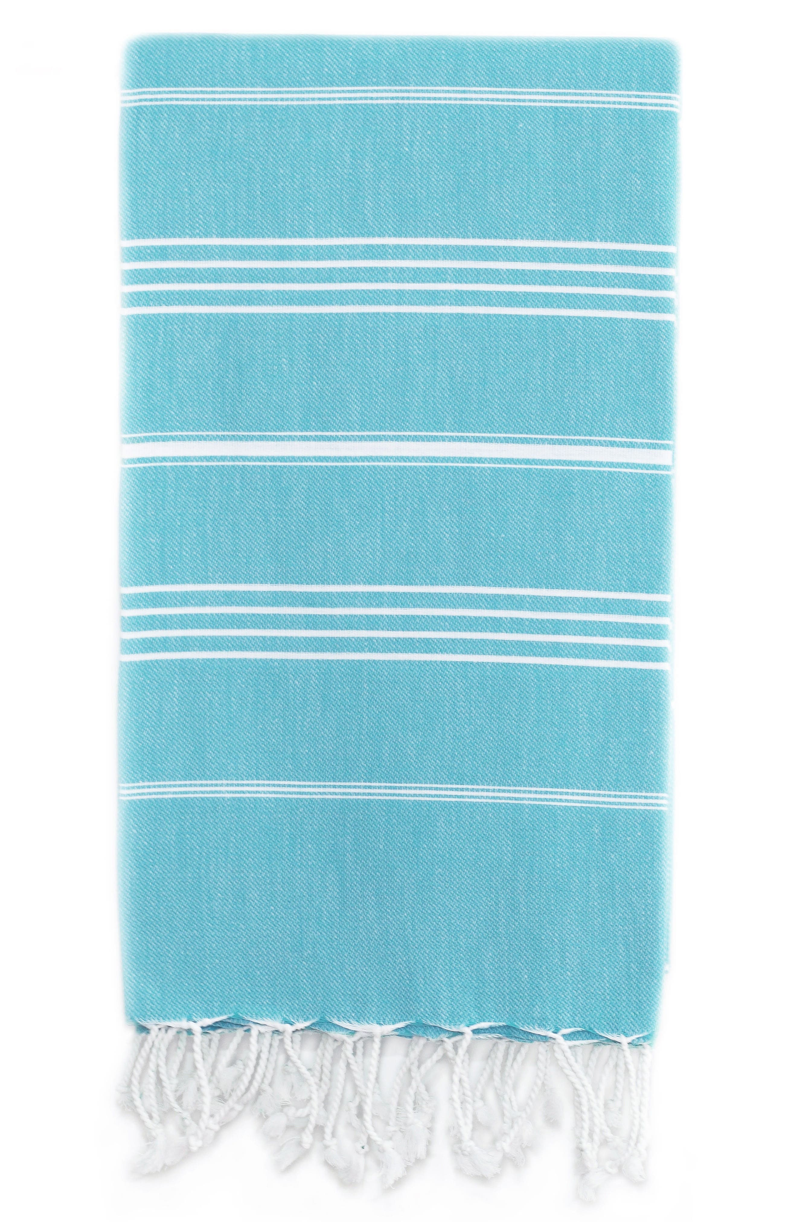 Linum Home 'lucky' Turkish Pestemal Towel In Turquoise
