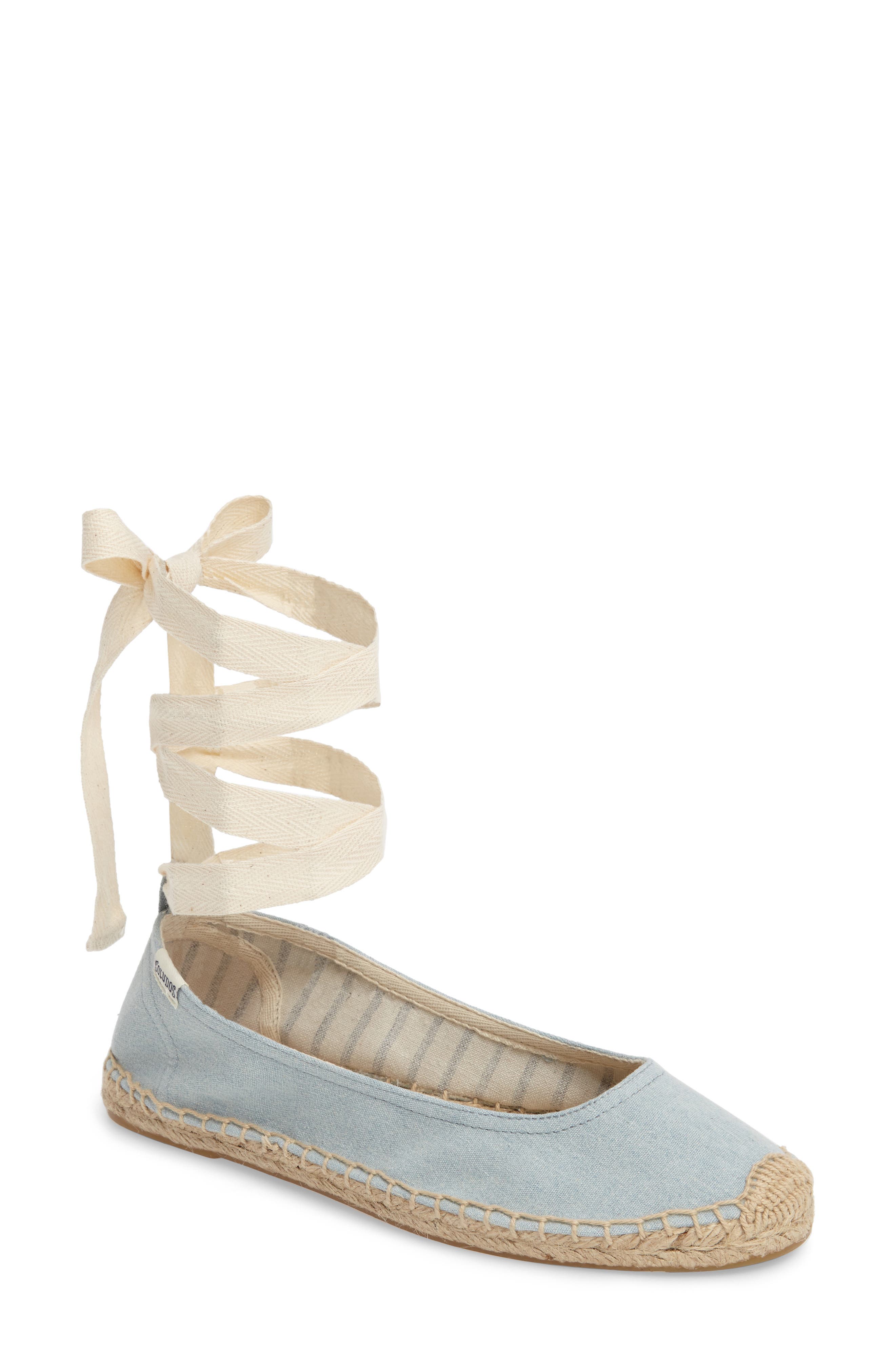 flat espadrilles with ankle ties