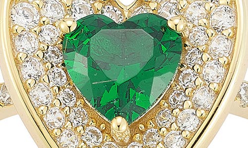 Sphera Milano 14k Over Silver Cz Heart Ring In Gold
