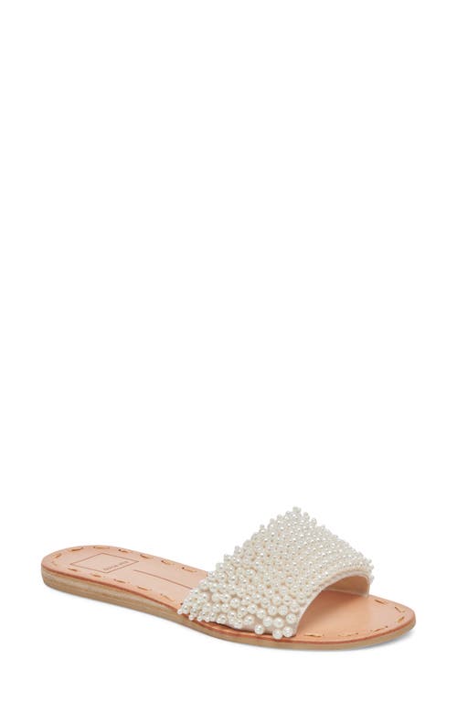 Dolce Vita Dalon Imitation Pearl Slide Sandal Vanilla Pearls at Nordstrom,