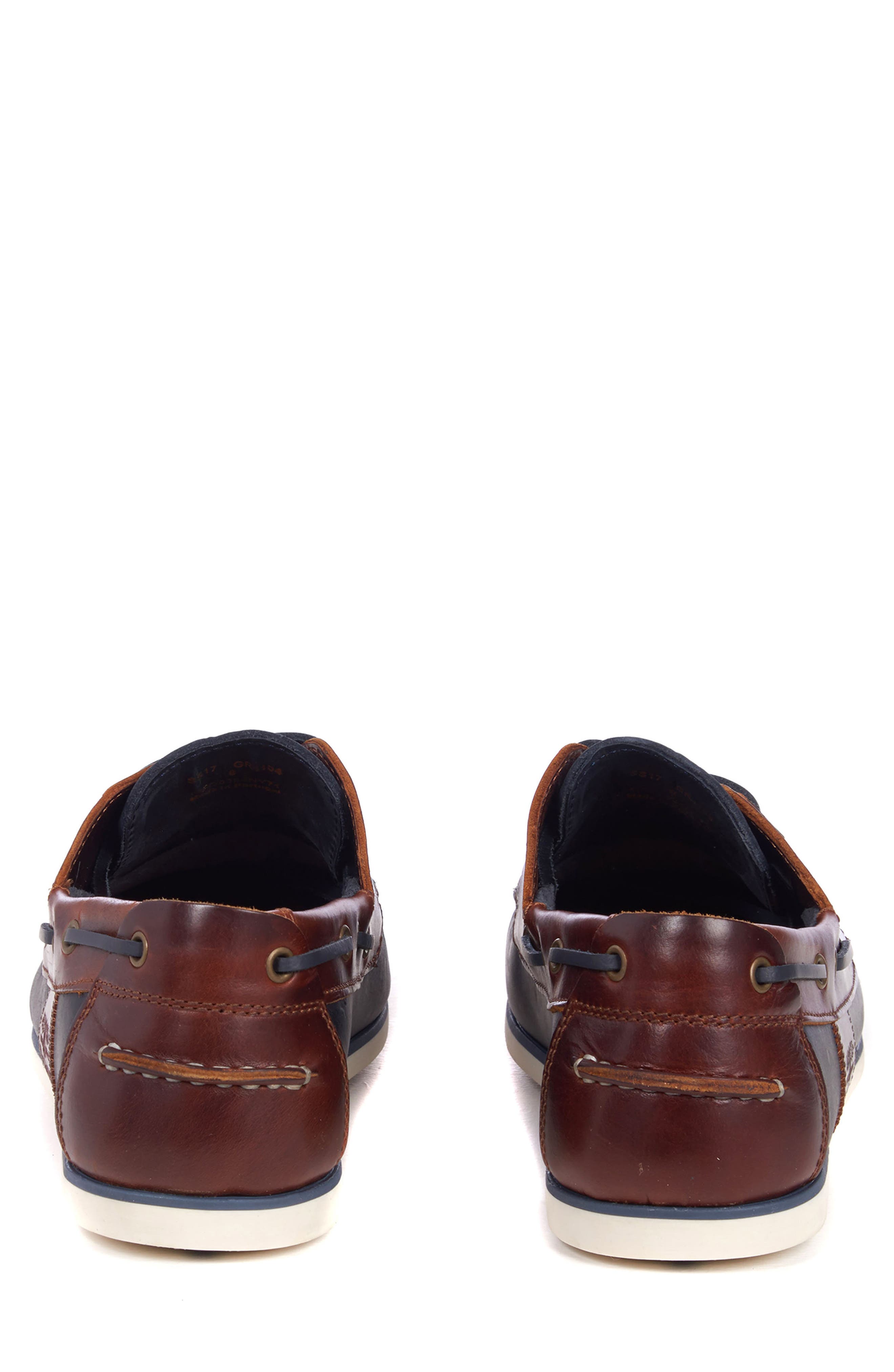 barbour capstan leather boat shoes in tan