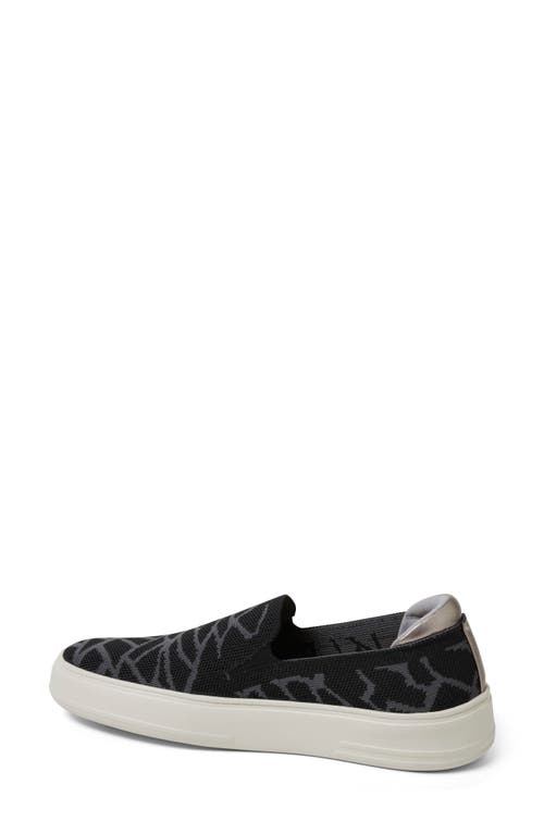 Original Comfort By Dearfoams Sophie Knit Slip-on Sneaker In Black Print
