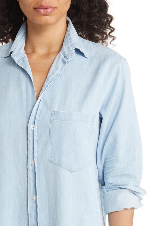 Shop Frank & Eileen Rory Long Sleeve Denim Maxi Shirtdress In Classic Blue Tattered Wash