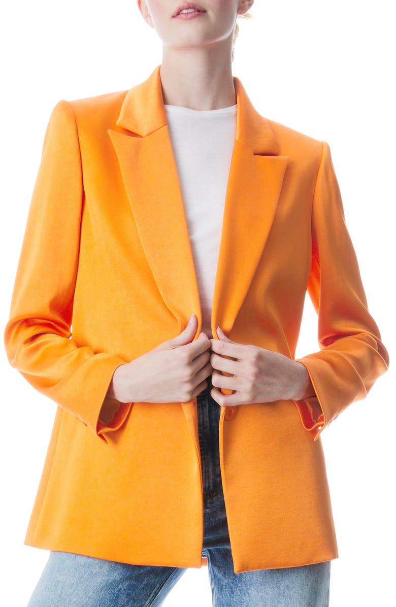ALICE + OLIVIA Denny Blazer, Main, color, TANGERINE