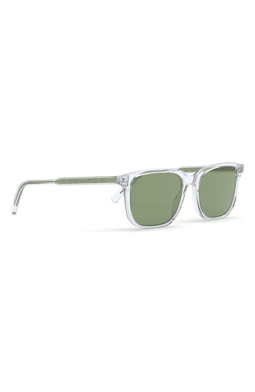 Shop Dior In S1i 53mm Square Sunglasses In Crystal/green